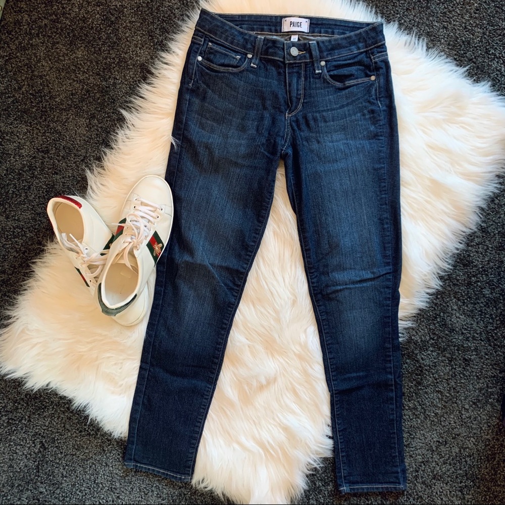 PAIGE Kylie Crop Blue Skinny Jean Sz 27